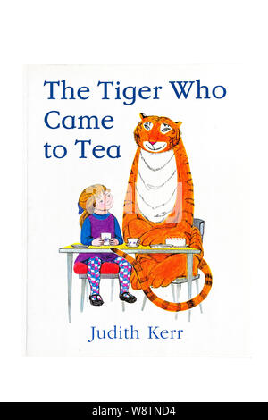 The Tiger Who Came To Tea libro per bambini da Judith Kerr, Greater London, England, Regno Unito Foto Stock