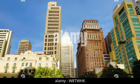 Sao Paulo Downtown Cityscape, Brasile Foto Stock