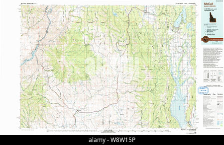 USGS TOPO Map Idaho McCall 239394 1980 100000 Il restauro Foto Stock