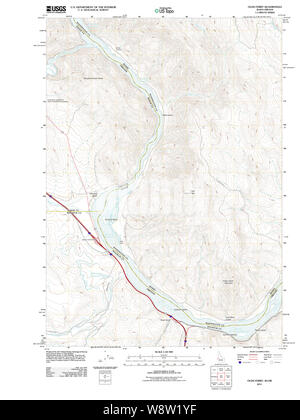 USGS TOPO Map Idaho Olds Ferry 20110831 TM il restauro Foto Stock