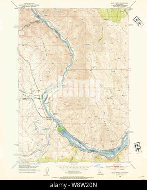 USGS TOPO Map Idaho Olds Ferry 237449 1952 24000 Restauro Foto Stock