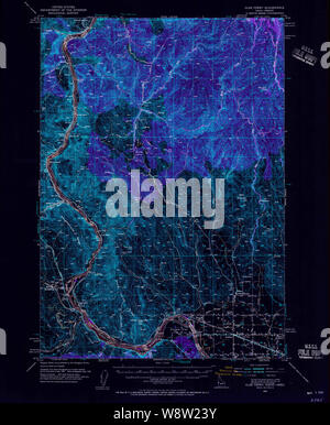 USGS TOPO Map Idaho Olds Ferry 239212 1952 62500 Restauro invertito Foto Stock