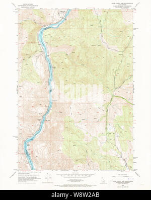 USGS TOPO Map Idaho Olds Ferry NW 237455 1952 24000 Restauro Foto Stock