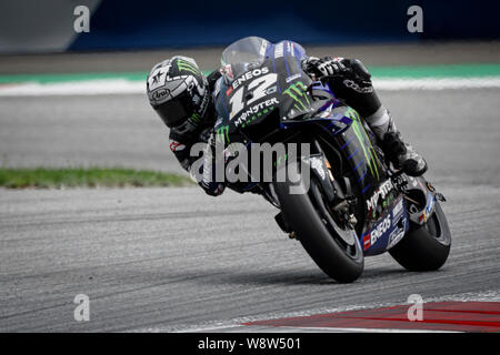 Monster Energy Yamaha MotoGP il pilota spagnolo MAVERICK VINALES compete durante il MotoGP austriaco Grand Prix gara. Foto Stock