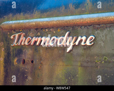 Thermodyne emblema sul cofano di un carrello diesel Foto Stock