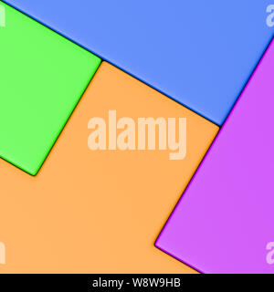 Blocchi colorati combinati, sfondo astratto 3D illustrazione Foto Stock