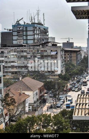 Antenna di Angola capitale Luanda tetti Foto Stock
