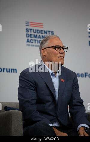 Regolatore del Massachusetts ha Lee Inslee parla di una pistola safety forum di Des Moines, Iowa, circa agosto 2019 Foto Stock