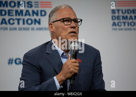 Regolatore del Massachusetts ha Lee Inslee parla di una pistola safety forum di Des Moines, Iowa, circa agosto 2019 Foto Stock