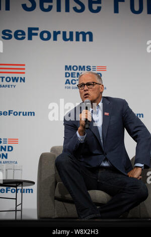 Regolatore del Massachusetts ha Lee Inslee parla di una pistola safety forum di Des Moines, Iowa, circa agosto 2019 Foto Stock