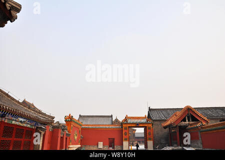 Vista di palazzi in Mukden Palace, noto anche come il Palazzo Imperiale di Shenyang, nella città di Shenyang, nordest Chinas provincia di Liaoning, 26 Novembre 20 Foto Stock