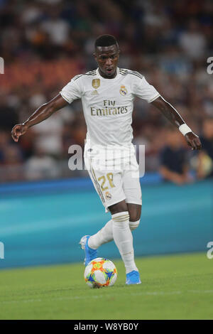 Roma, Italia. 11 Ago, 2019. Roma, Italia - 11 agosto 2019: Vinicius Junior (REAL MADRID) in azione durante la partita amichevole come ROMA VS REAL MADRID presso lo Stadio Olimpico di Roma. Credit: Indipendente Agenzia fotografica/Alamy Live News Foto Stock