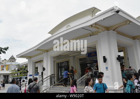 Bangkok in Thailandia il 11 agosto 2019 : Wat Mangkon Kamalawat stazione metropolitana nuove ferrovie di Yaowarat Chinatown di Thailandia aperto per sperimentare e Foto Stock