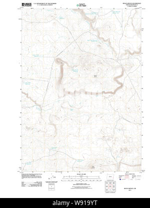 USGS TOPO Map Oregon Bogus panchina 20110819 TM il restauro Foto Stock