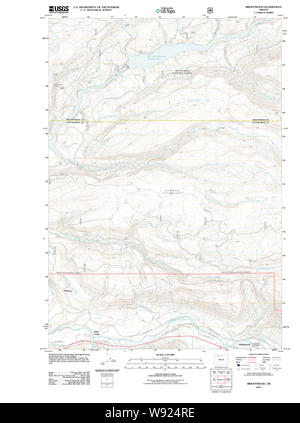 USGS TOPO Map Oregon Brightwood 20110727 TM il restauro Foto Stock