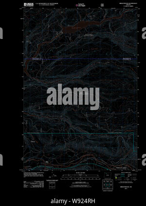 USGS TOPO Map Oregon Brightwood 20110727 TM restauro invertito Foto Stock