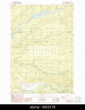 USGS TOPO Map Oregon Brightwood 279143 1986 24000 Restauro Foto Stock