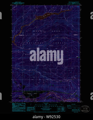 USGS TOPO Map Oregon Brightwood 279143 1986 24000 Restauro invertito Foto Stock