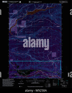 USGS TOPO Map Oregon Brightwood 279144 1997 24000 Restauro invertito Foto Stock