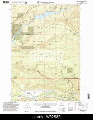 USGS TOPO Map Oregon Brightwood 279144 1997 24000 Restauro Foto Stock