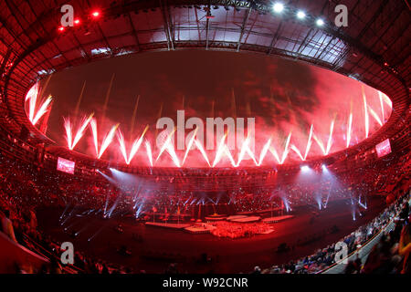 Lima, Perù. 11 Ago, 2019. Giochi Panamericani Cerimonia di chiusura Lima National Stadium, Lima, Peru - solo uso editoriale. Credito: Azione Sport Plus/Alamy Live News Foto Stock