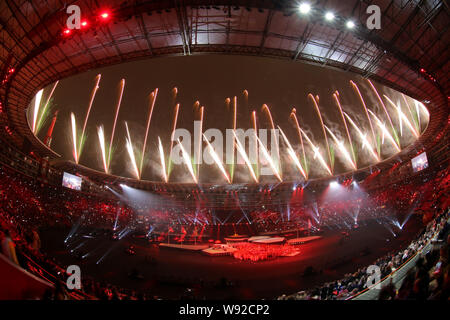 Lima, Perù. 11 Ago, 2019. Giochi Panamericani Cerimonia di chiusura Lima National Stadium, Lima, Peru - solo uso editoriale. Credito: Azione Sport Plus/Alamy Live News Foto Stock