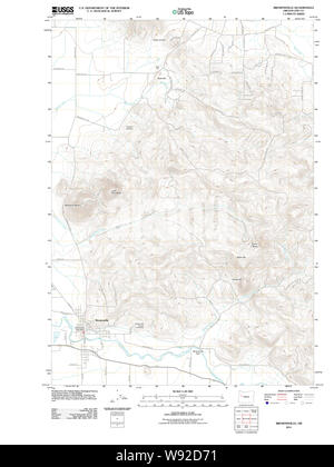 USGS TOPO Map Oregon Brownsville 20110816 TM il restauro Foto Stock