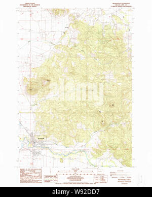 USGS TOPO Map Oregon Brownsville 279161 1988 24000 Restauro Foto Stock
