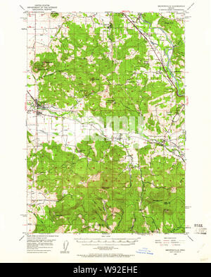 USGS TOPO Map Oregon Brownsville 282287 1950 62500 Restauro Foto Stock