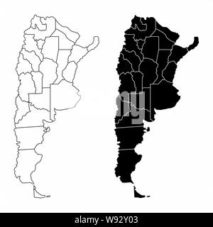 Argentina province mappe Illustrazione Vettoriale