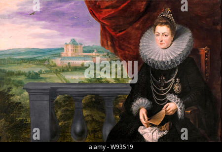 Peter Paul Rubens, Jan Brueghel il sambuco, Infanta, Isabel Clara Eugenia di Austria, (1566-1633), ritratto dipinto, circa 1615 Foto Stock