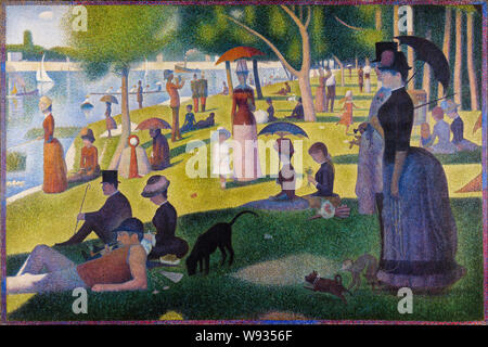 Georges Seurat, una domenica pomeriggio sull'isola di la Grande Jatte, dipinto post-impressionista, 1884-1886 Foto Stock