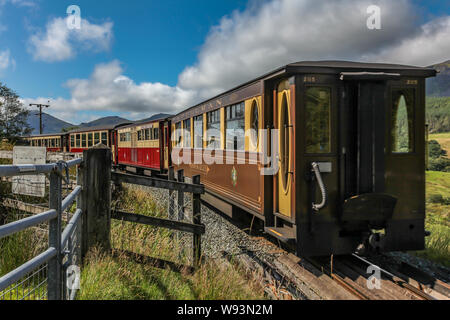 WHR welsh highlands railway snowdonia national park gwynedd Galles del nord Foto Stock