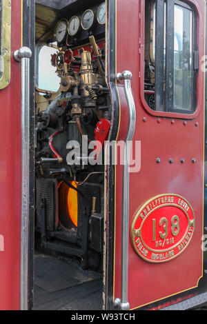 WHR. Welsh highland railway motore a vapore Foto Stock