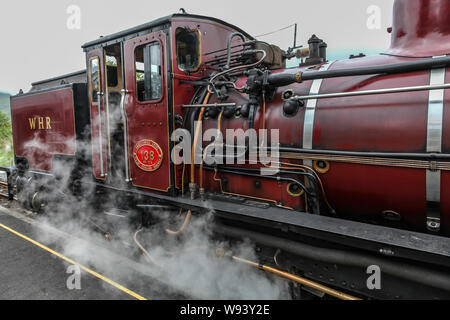 WHR. Welsh highland railway motore a vapore Foto Stock