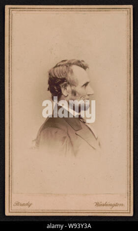 Abraham Lincoln / Brady, Washington Brady nazionale del ritratto fotografico gallerie n. 352 Pennsylvania Av. Washington, D.C. Broadway & Decimo San New York Foto Stock