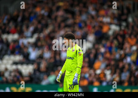 10 agosto 2019 , KCOM Stadium, Hull , Inghilterra; Sky scommessa campionato, Hull City vs leggere ; Joao Virginia (20) di lettura durante il gioco Credito: Craig Milner/News immagini English Football League immagini sono soggette a licenza DataCo Foto Stock