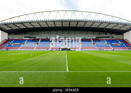 Il 3 agosto 2019, DW Stadium, Wigan, Inghilterra; Sky scommessa campionato, Wigan Athletic vs Cardiff City ; una vista del DW Stadium prima di oggi il gioco. Credito: Richard Long/News immagini English Football League immagini sono soggette a licenza DataCo Foto Stock