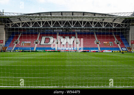 Il 3 agosto 2019, DW Stadium, Wigan, Inghilterra; Sky scommessa campionato, Wigan Athletic vs Cardiff City ; una vista del DW Stadium prima di oggi il gioco. Credito: Richard Long/News immagini English Football League immagini sono soggette a licenza DataCo Foto Stock