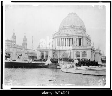 Amministrazione edificio al mondo la Columbian Exposition, Chicago, sul giorno di apertura, 1 maggio 1893 Foto Stock