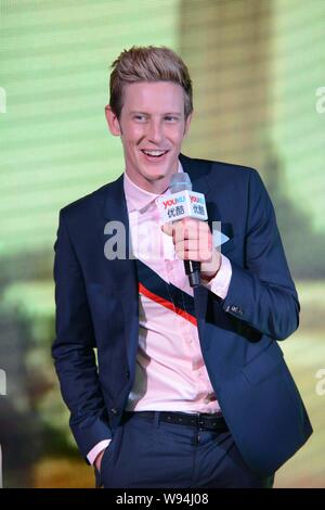 Attore americano Gabriel Mann della serie TV Sorrisi vendetta durante una conferenza stampa a Pechino, in Cina, il 7 maggio 2013. Foto Stock