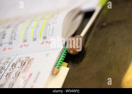 Chiusura del foglio di musica di Operette Fledermaus di Johann Strauss Foto Stock