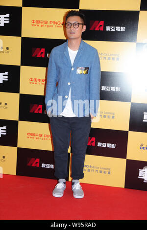 Hong Kong attore Shawn Yue pone durante la premiere per il suo nuovo film, autostrada, a Hong Kong, Cina, 18 giugno 2012. Foto Stock