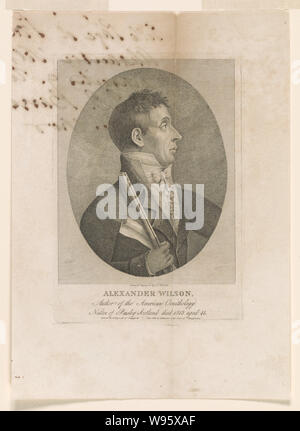 Alexander Wilson, autore americano di ornitologia, nativo di Paisley, Scozia morì 1813 di 45 anni / disegnati e incisi da J.J. Barralet. Foto Stock