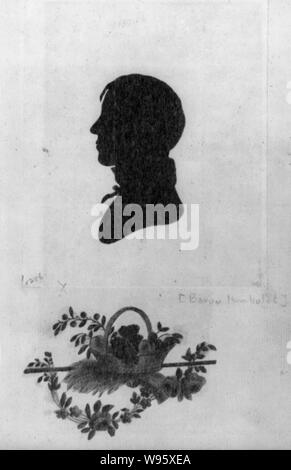 Alexander von Humboldt, 1769-1859, silhouette Foto Stock