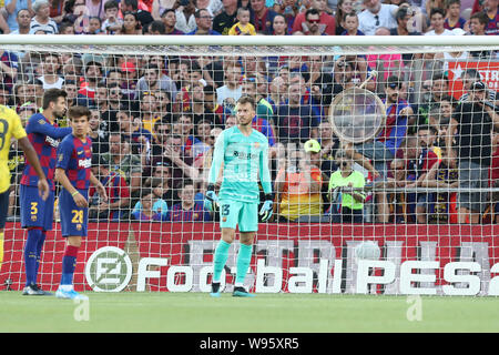 Barcellona, Spagna. 4 Ago, 2019. Neto del FC Barcelona durante la Joan Gamper Trophy 2019, la partita di calcio tra FC Barcelona e Arsenal FC su 04 Agosto 2019 presso il Camp Nou stadium di Barcellona, Spagna. Credito: Manuel Blondau/ZUMA filo/Alamy Live News Foto Stock