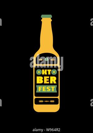 Oktoberfest disegnati a mano di colore piatto icona vettore Illustrazione Vettoriale