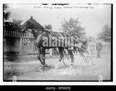 Allan inverno, vincitore, American trottare Derby, 1908 Foto Stock