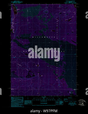 USGS TOPO Map Oregon Clear Lake 279369 1988 24000 Restauro invertito Foto Stock