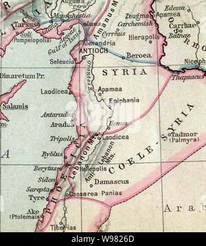 Mappa dettagliata della Siria romana. Foto Stock